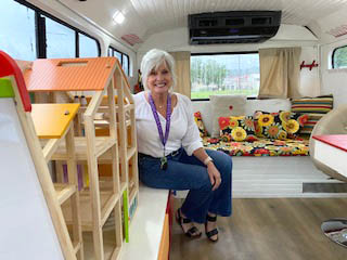 Beth Hughes on Play Bus